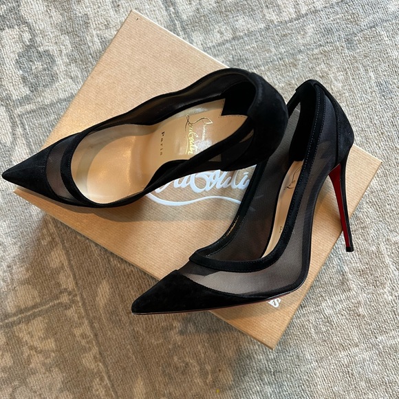 Christian Louboutin Shoes - Christian Louboutin black suede Galativi 100 Heel